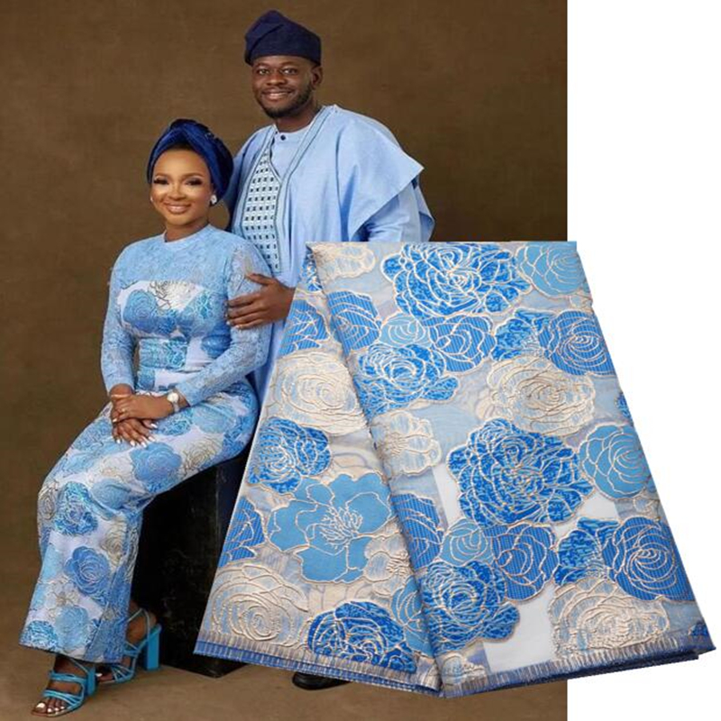 ใหม่ล่าสุด 2025 ผ้าผ้าลูกไม้ Jacquard ผ้าลูกไม้ฝรั่งเศสผ้า 2.5 หลาคุณภาพสูงลูกไม้ไนจีเรียผ้าสําหรับชุดปาร์ตี้ TY2731