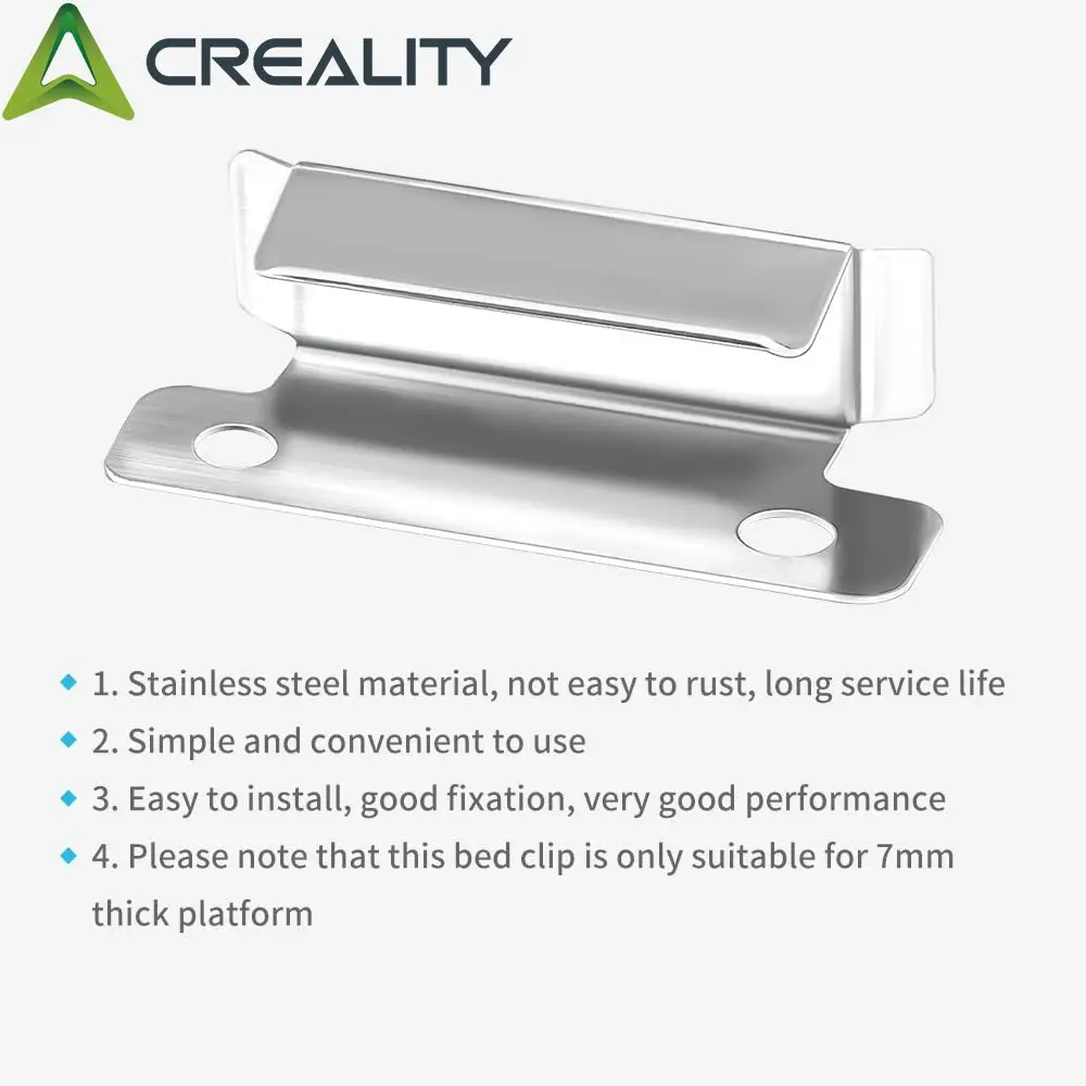 Creality Ender 3 แก้วเตียงคลิป 8Pcs 3D เครื่องพิมพ์ 7 มม.สแตนเลสสตีลเงินเตียงคลิป 3D เตียง Clamps สําหรับ Ender CR-10 Series