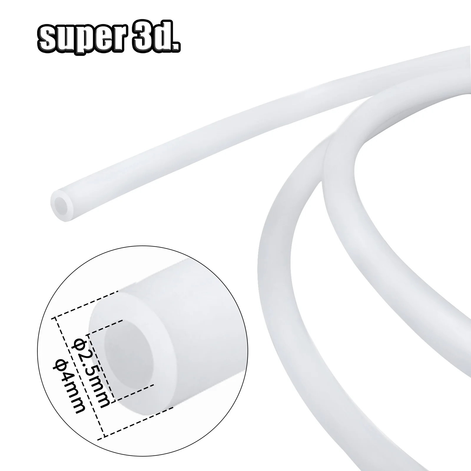 1/2/50M Bambu Lab PTFE Tube ID 2.5mm OD 4mm P1P AMS A1 Mini Teflonto Pipe 1.75mm For 3D Printer BambuLab A1/A1 mini/P1P/P1S/X1C
