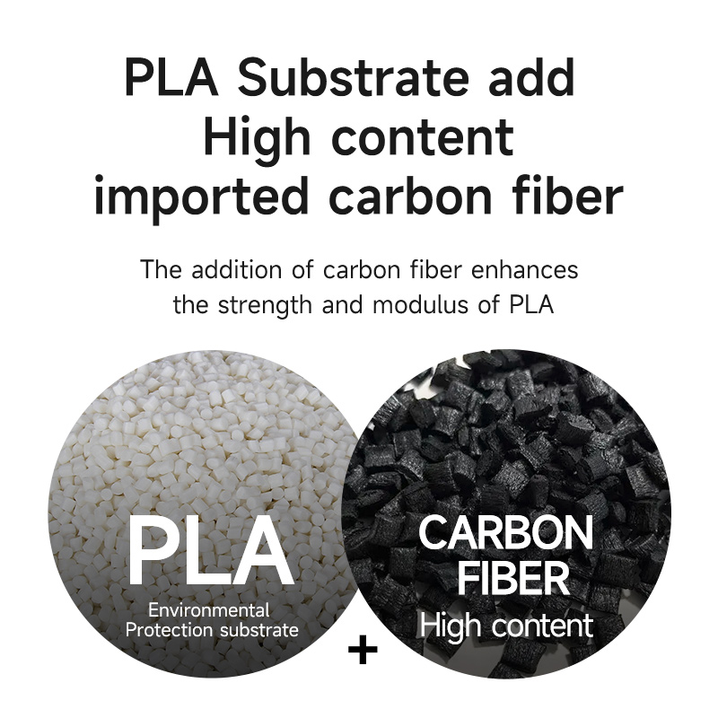 eSUN Kohlefaser-PLA-3D-Drucker-Filament 1 kg 1,75 mm Schneller Druck PLA-CF Hochfestes Kohlefaser-PLA-Filament für Bambu Lab