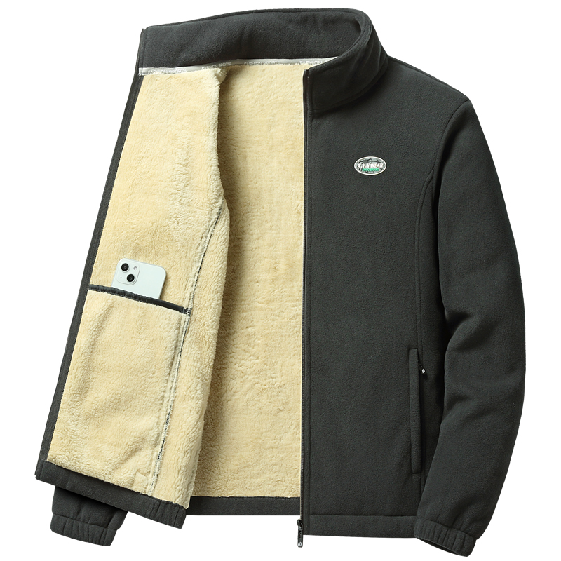 メンズパーカー無地 L-6XL 7XL 8XL メンズジャケット冬の新フリース暖かいジャケット男性ビジネスレジャーコートティーンエイジャーコート 9906