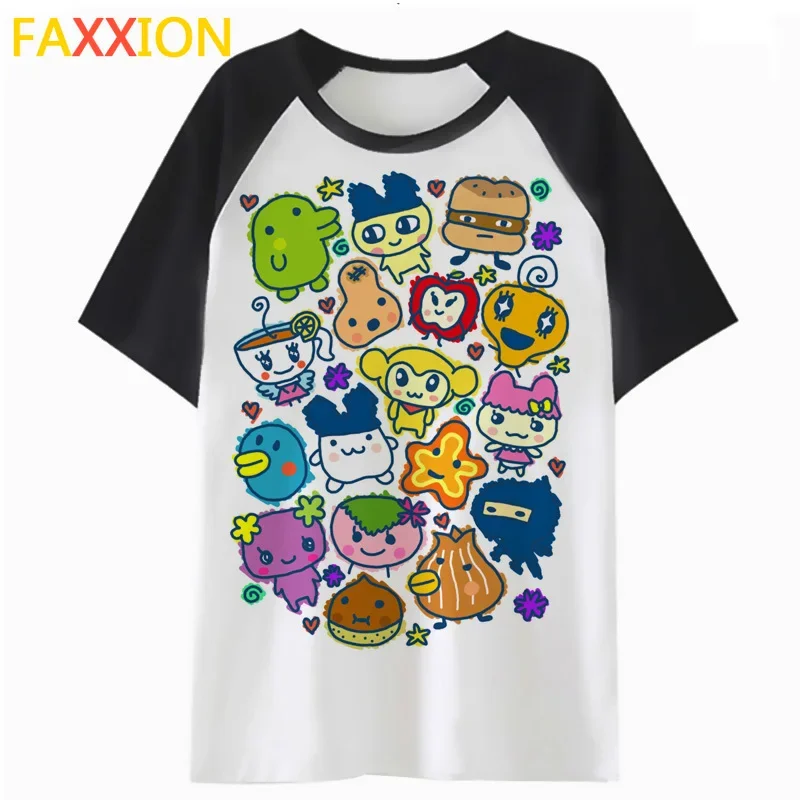 Tamagotchi Tầm Ma Bạn Bè Áo Thun Nữ Cao Cấp Đồ Họa Nữ Kawaii Hình Hoạt Hình Bông Tai Kẹp Áo Thun Thun Femme Quần Áo Nữ K4779