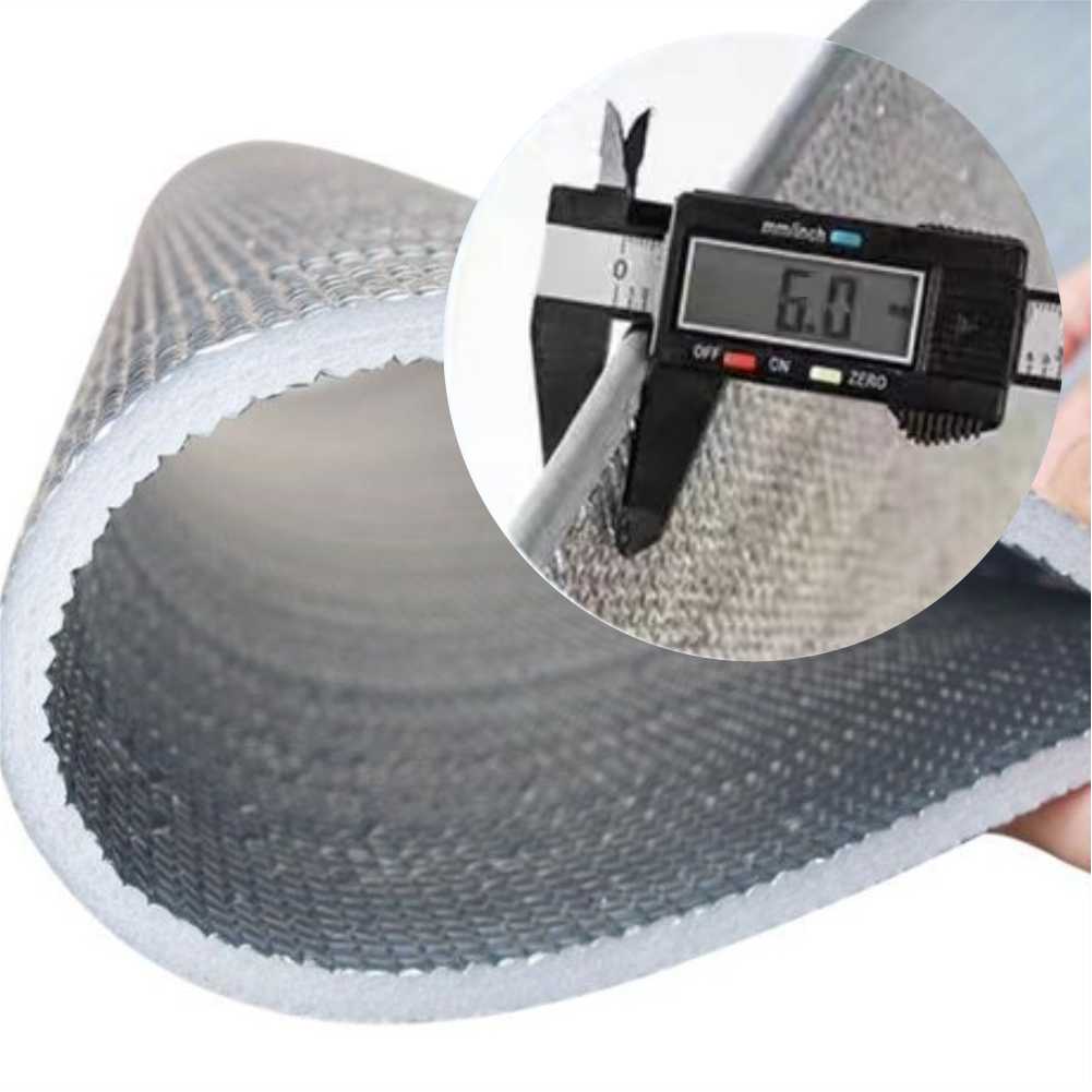 Película de papel de aluminio doble, película reflectante, cubierta aislante, protector solar de ahorro de energía, resistente al agua, ruido, colmena, calefacción de suelo de techo