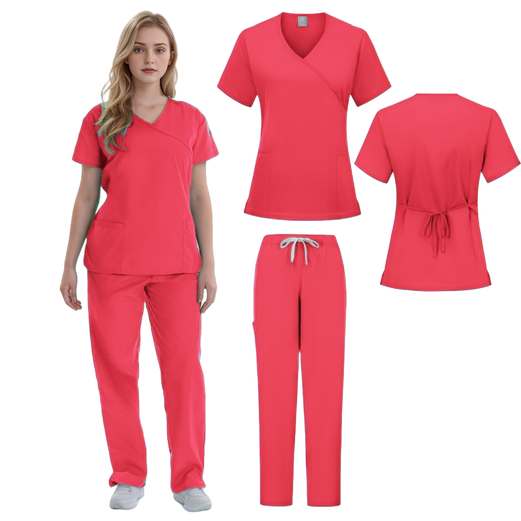 Conjuntos de uniformes de enfermeira elastano rayon spa uniforme feminino enfermeira médica esfrega médico blusa conjuntos de terno esfrega conjunto de enfermeira