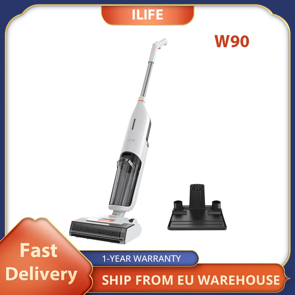 Ilife w90 Akku-Nass-Trocken-Staubsauger, 150W 3-in-1-Staubsauger und Waschen, selbst reinigend, 700ml Wassertank, 30 Minuten Laufzeit