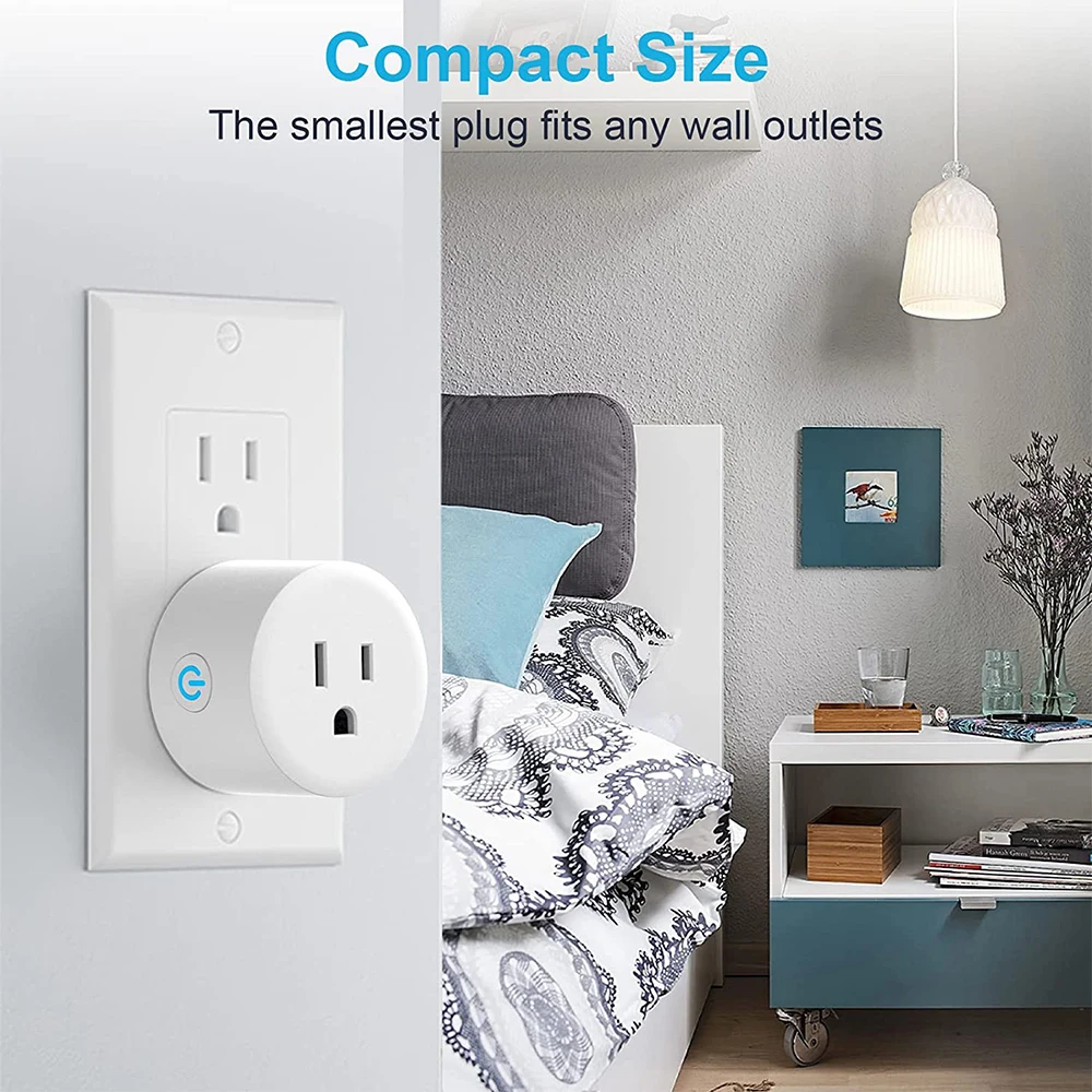 Умная вилка Tuya 16A Zigbee Wi-Fi Розетка США Канада Мексика Перу Япония Функция мониторинга мощности работает с Alexa Google Home