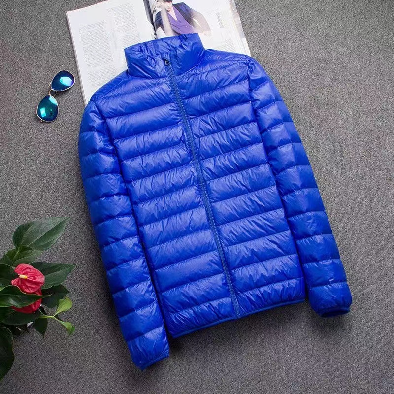 0-10 ℃   Heren Winterjas Ultralichte Eend Donsjacks Draagbare Capuchon Pufferveren Dunne Parka Winddicht Bovenkleding Jas 5XL