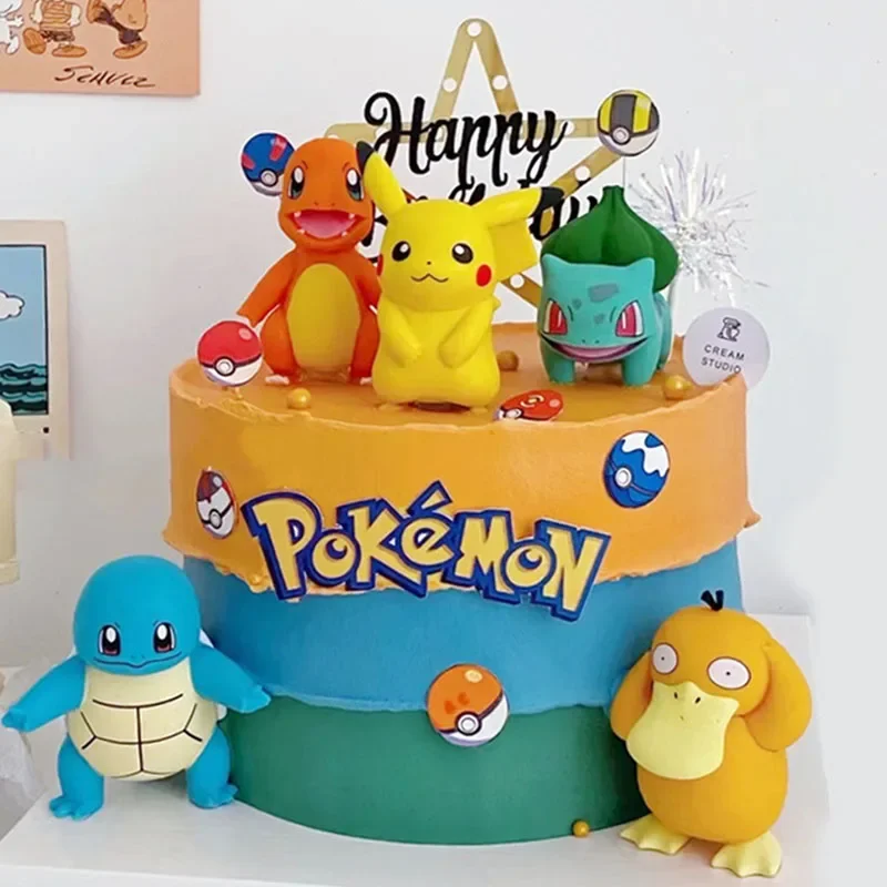 포켓몬 케이크 애니메이션 피규어 피카츄 파티, 생일 축하, 케이크 장식 용품, 소년 어린이 선물, 세트 당 13 개