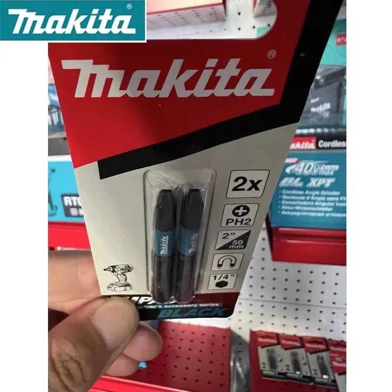 MAKITA E-08763 Brocas de chave de fenda de impacto PH2 Comprimento 50mm 1/4 "2 peças Chave de fenda Phillips magnética Cabeça Broca