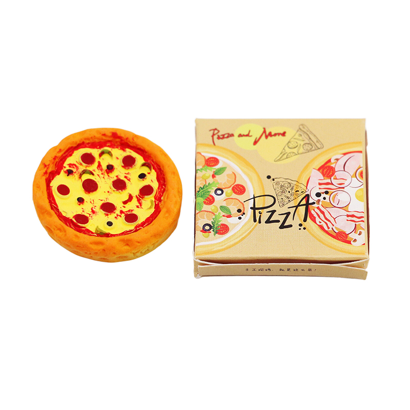 1 セット 1:12 ドールハウスミニチュアピザ梱包箱モデルキッチン食品装飾おもちゃドールハウスアクセサリー子供ふり遊びおもちゃ