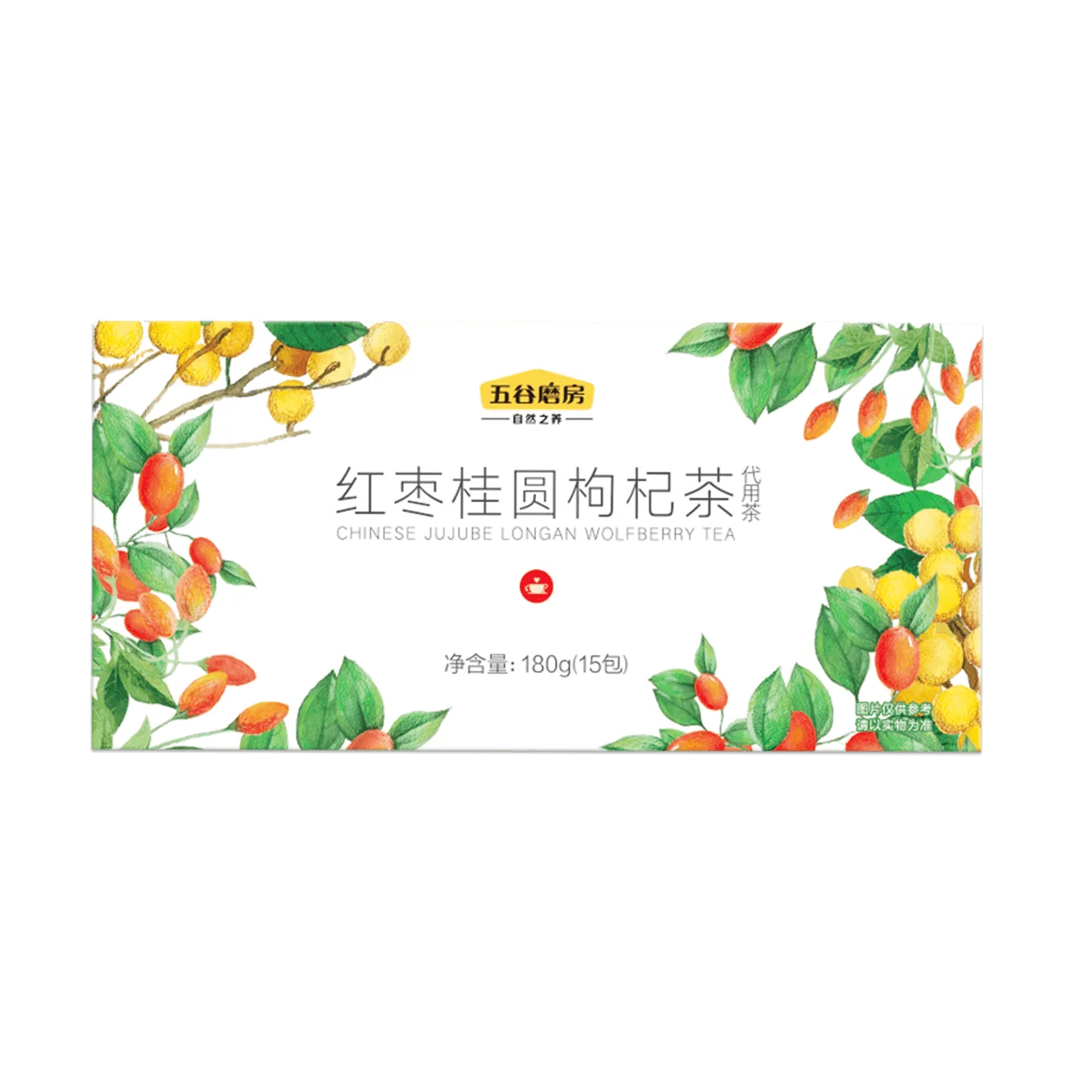 [2Packs] WUGU MOFANG WUGUMOFANG Chinese Jujube Longan Goji Berry Tea 180g*2Packs