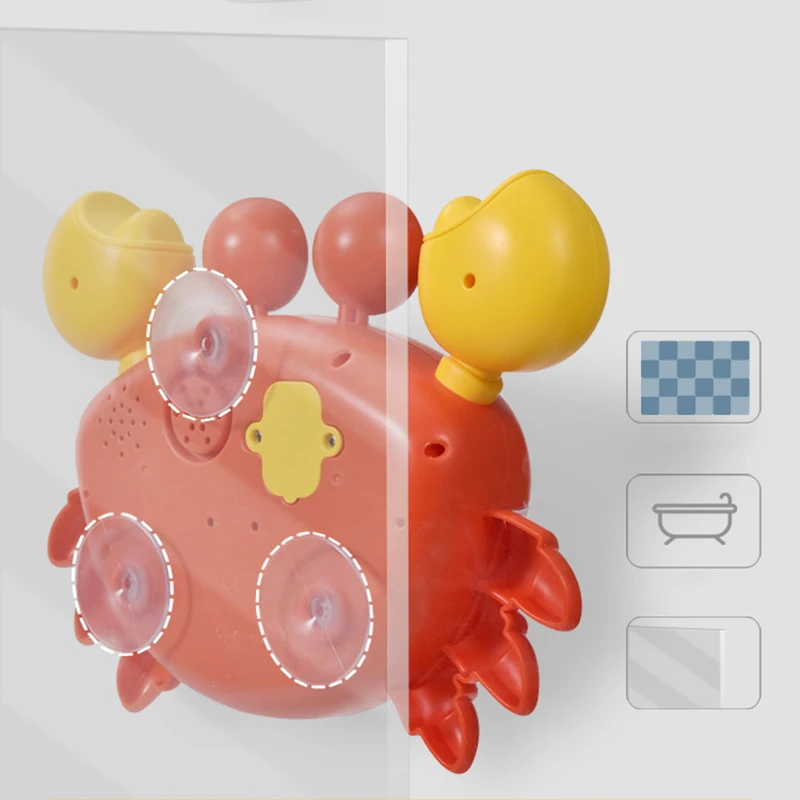 Bubble Crab Bath ของเล่นเครื่องทําฟองอัตโนมัติของเล่นอาบน้ําเด็กสําหรับเด็กวัยหัดเดินของเล่นอ่างอาบน้ําฟองพร้อมเครื่องดนตรีสําหรับเด็ก