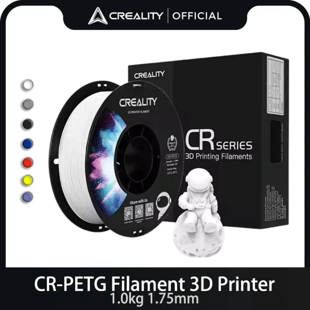Creality CR-PETG Пластик 1,75 мм 1 кг Нить для 3D-принтера 7 цветов Выберите все материалы для печати Экологичные материалы для 3D-печати