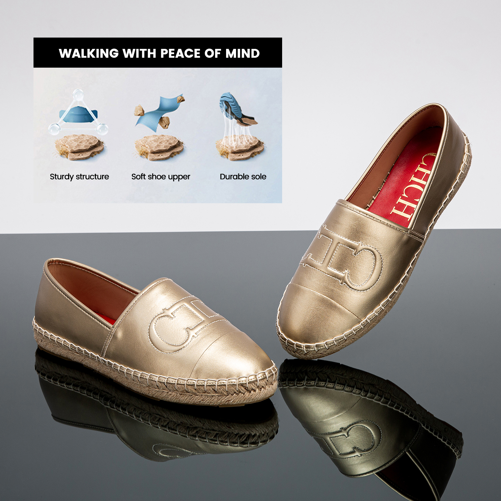 CHCH ผู้หญิง Lefu รองเท้าใหม่ Handmade Anti SLIP Mommy รองเท้ากลางแจ้ง