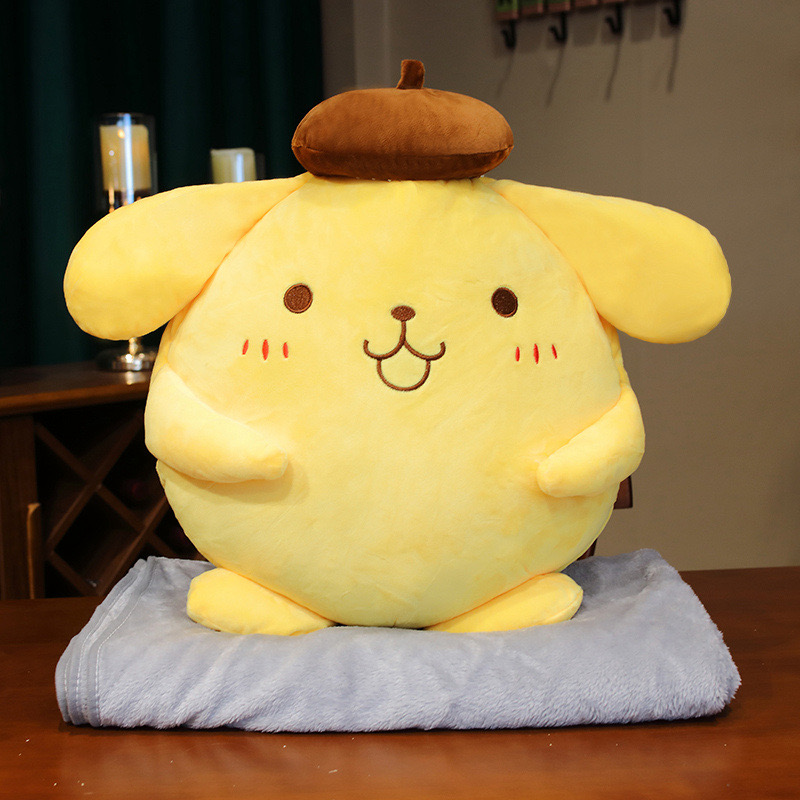 40 ซม.Sanrio Pompompurin ตุ๊กตาของเล่นตุ๊กตาขนาดใหญ่น่ารักหมอนของขวัญเด็ก Super Soft Pom Pom Purin Plushie ตุ๊กตาตกแต่งห้อง