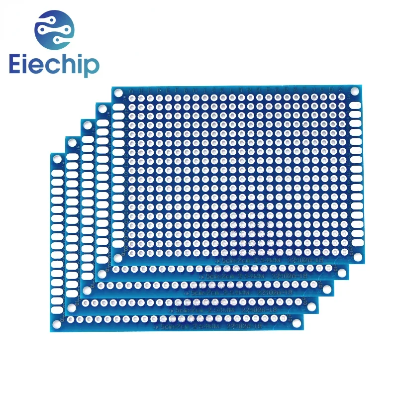 5-10PCS Prototyp BoardsBlue Circuit Perfboard 3x7cm 4x6cm 5x7cm 7x9cm Doppelseitige Leiterplatten DIY Elektronisches Kit