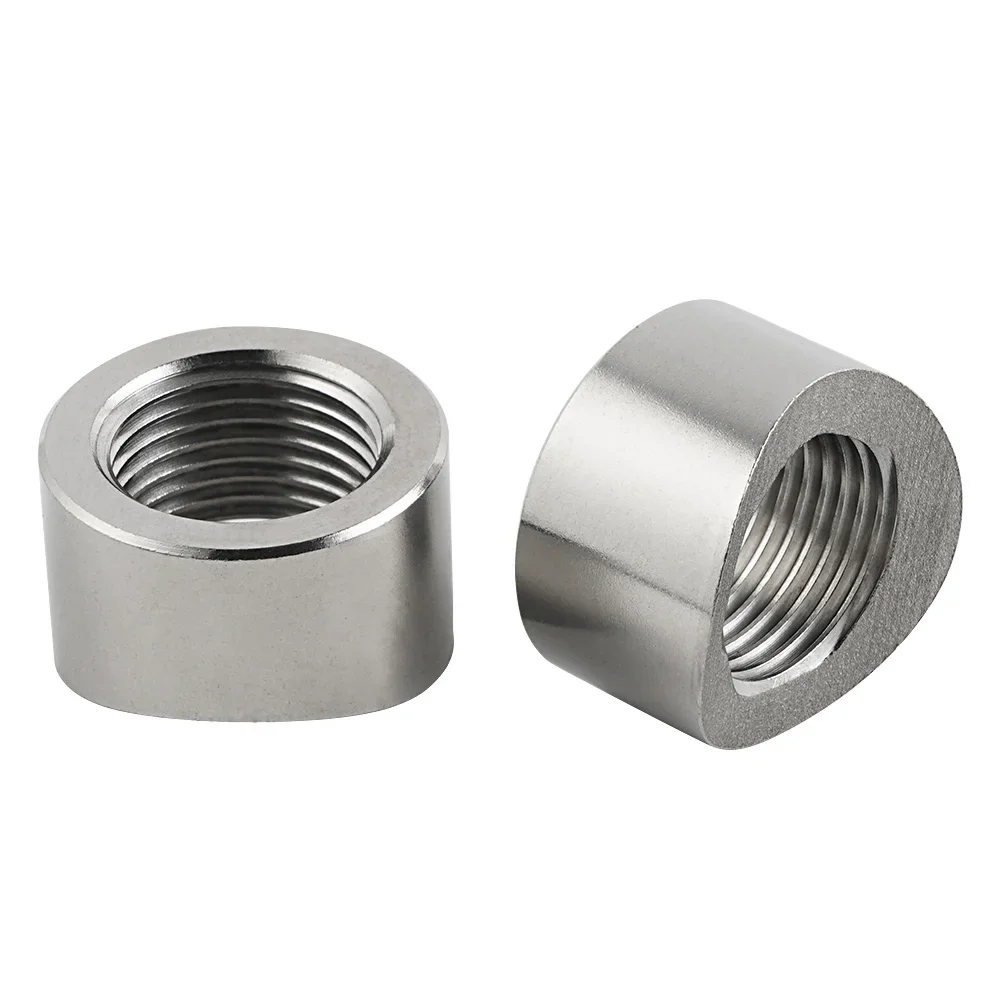 Oxigênio Sensor Porca Weld Bung Plug, O2 Sensor Adaptador, Curva Entalhado, Aço inoxidável, Universal Auto Peças, M18x1.5, 4Pcs