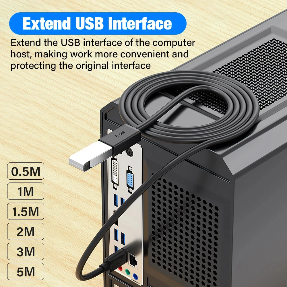 USB 3.0 USB Extension Male to Female High Speed 5Gbps Extension Data Cord For Smart TV PS4 Xbox SSD PC Keyboard Mouse Extender
