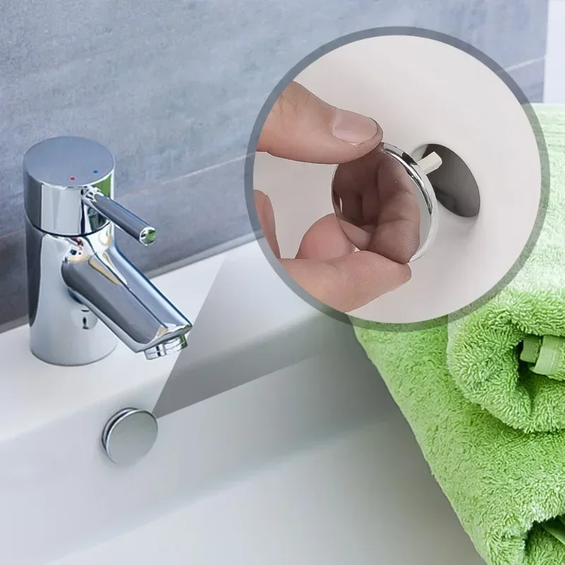 1/4PCS Plastic Bathroom Kitchen Basin Sink Overflow Cover Ring Insert Replacement Chrome Hole Round Drain Caps Basin Accessories