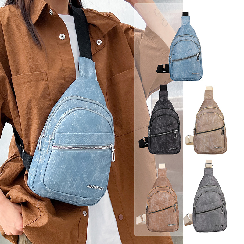 Versão coreana versátil couro macio masculino casual saco de peito grande capacidade viagem feminina ombro crossbody mochila