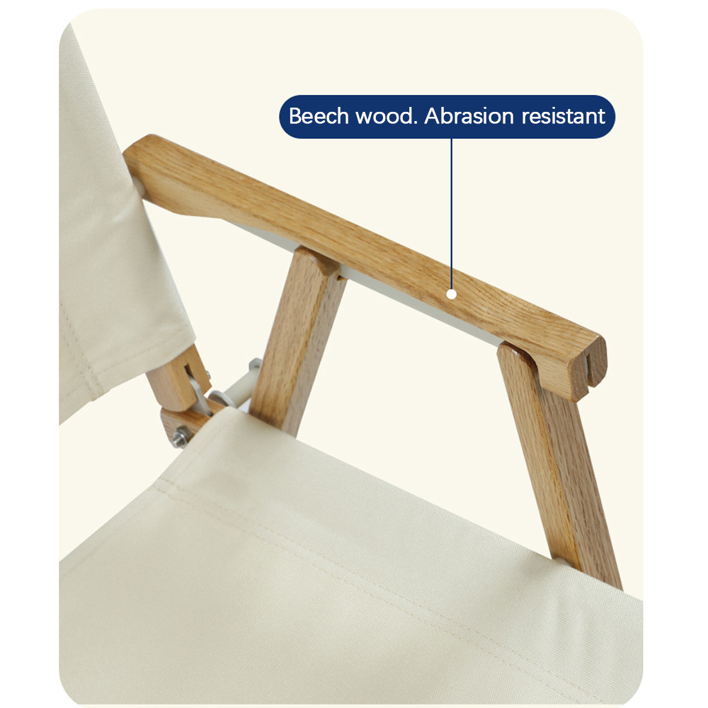 Kermit-silla plegable de madera maciza para exteriores, taburete portátil para pesca, Camping, Playa