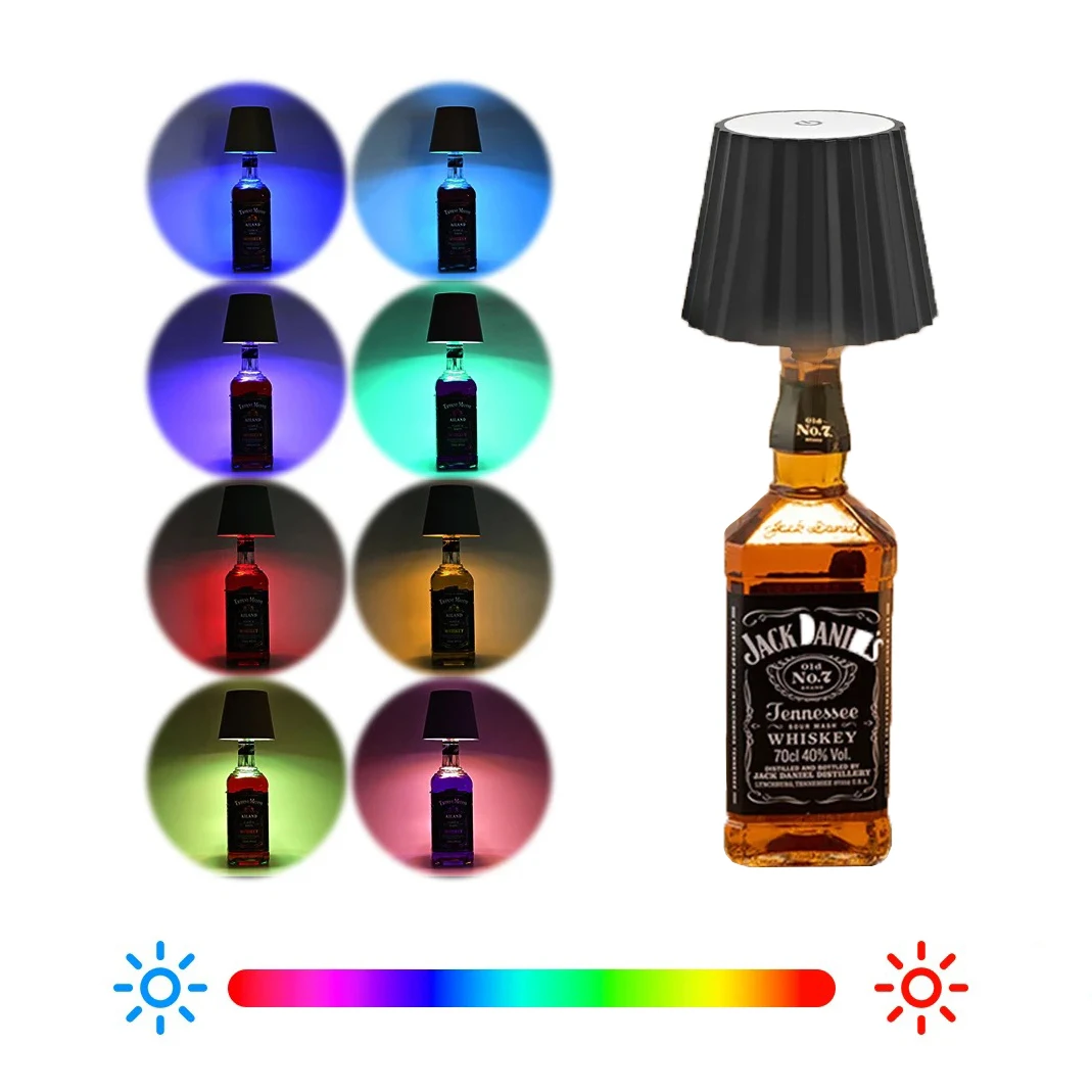 RGB draadloze tafellamp voor wijnflessen LED-flessenlicht voor gebruik buitenshuis Touch Control Ideaal voor restaurantbars Festivalfeest
