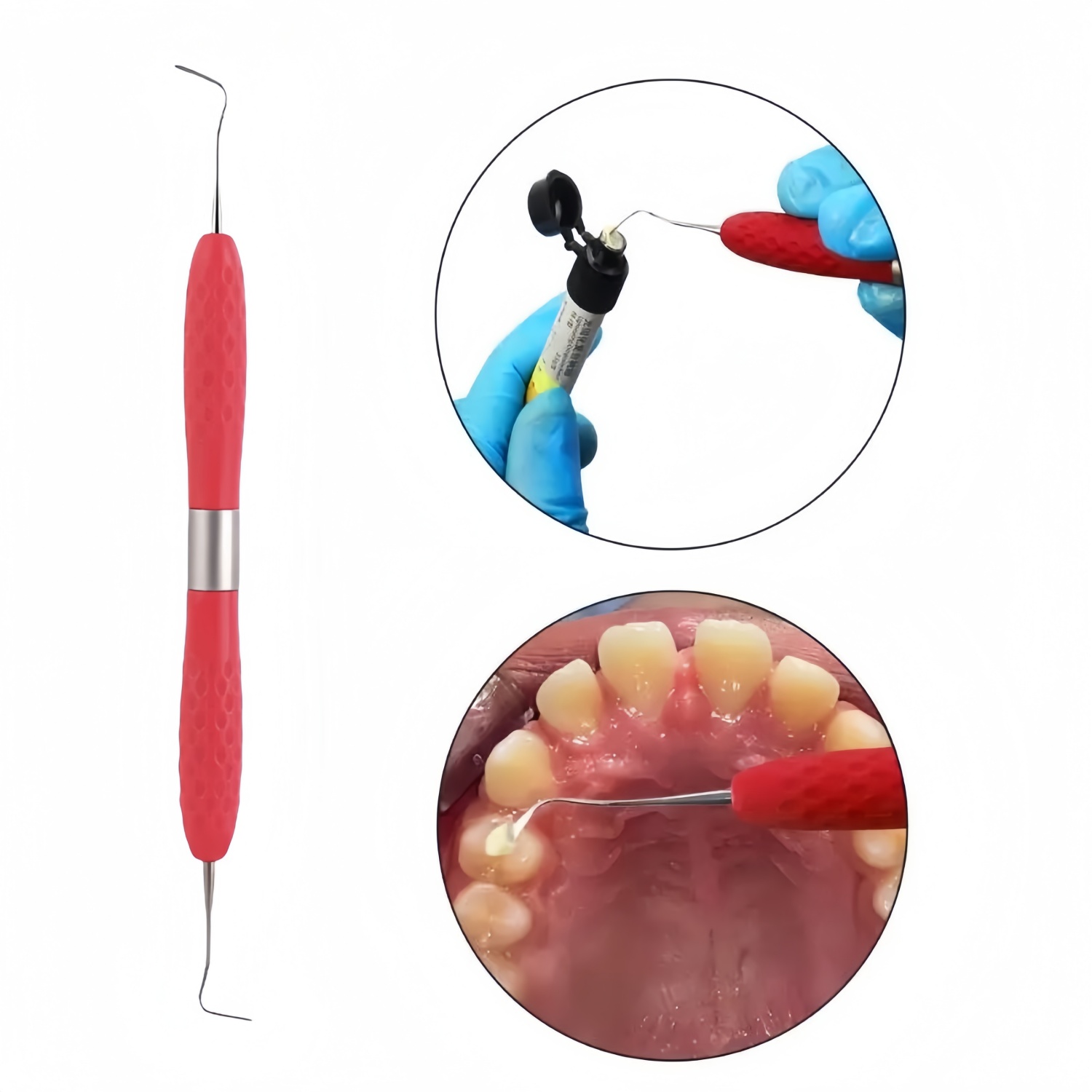 1PC Tandheelkundige Hars Gevulde Restauratieve Instrument Filler Esthetische Restauratie Mes Siliconen Handvat Duitsland Staal Tandheelkunde Gereedschap