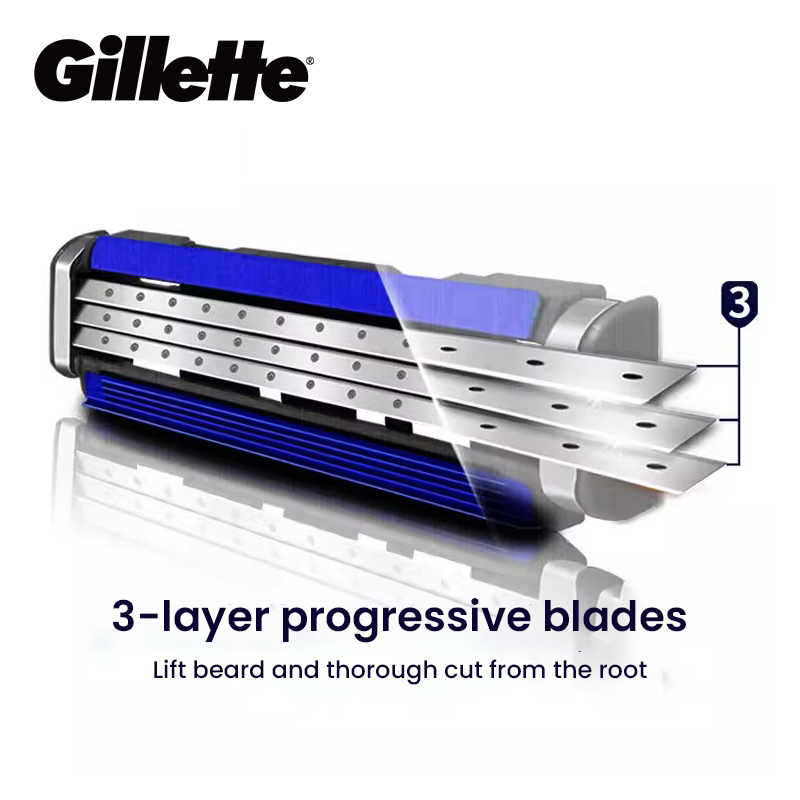 Set di rasoi da barba da barba Gillette Vector 3 Premium da uomo con lama a 3 strati
