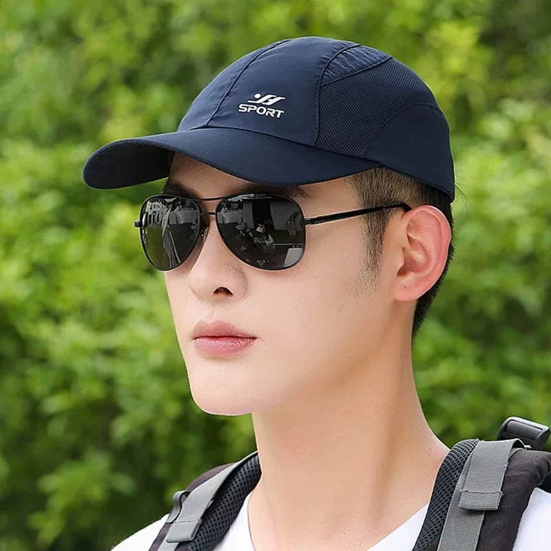 Primavera Verano nuevos sombreros deportivos sombreros para el sol para hombres al aire libre tela de secado rápido gorras de red de béisbol protector solar gorras transpirables