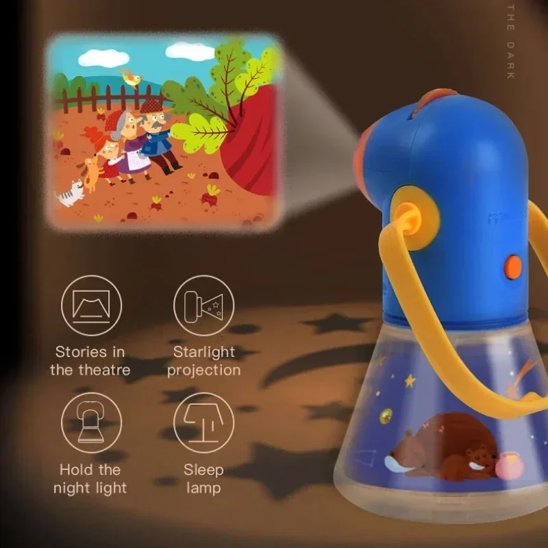 Projetor de história infantil multifuncional, bebê, educação precoce, quebra-cabeça, máquina de história, lâmpada de dormir, lanterna, brinquedos luminosos