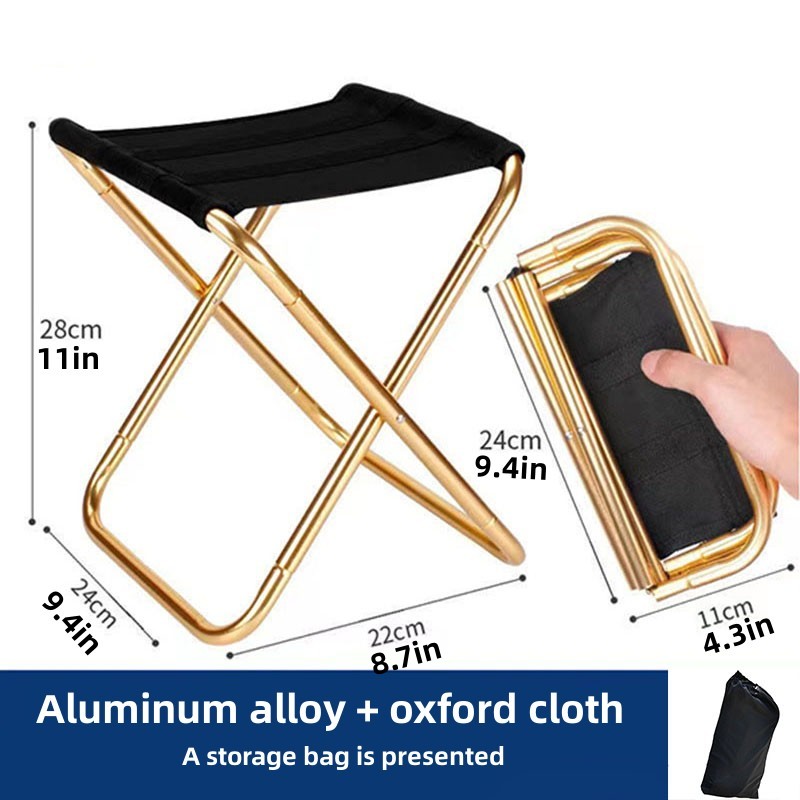 Taburete plegable portátil para actividades al aire libre, silla para acampar, pescar, hacer colas en metro y tren
