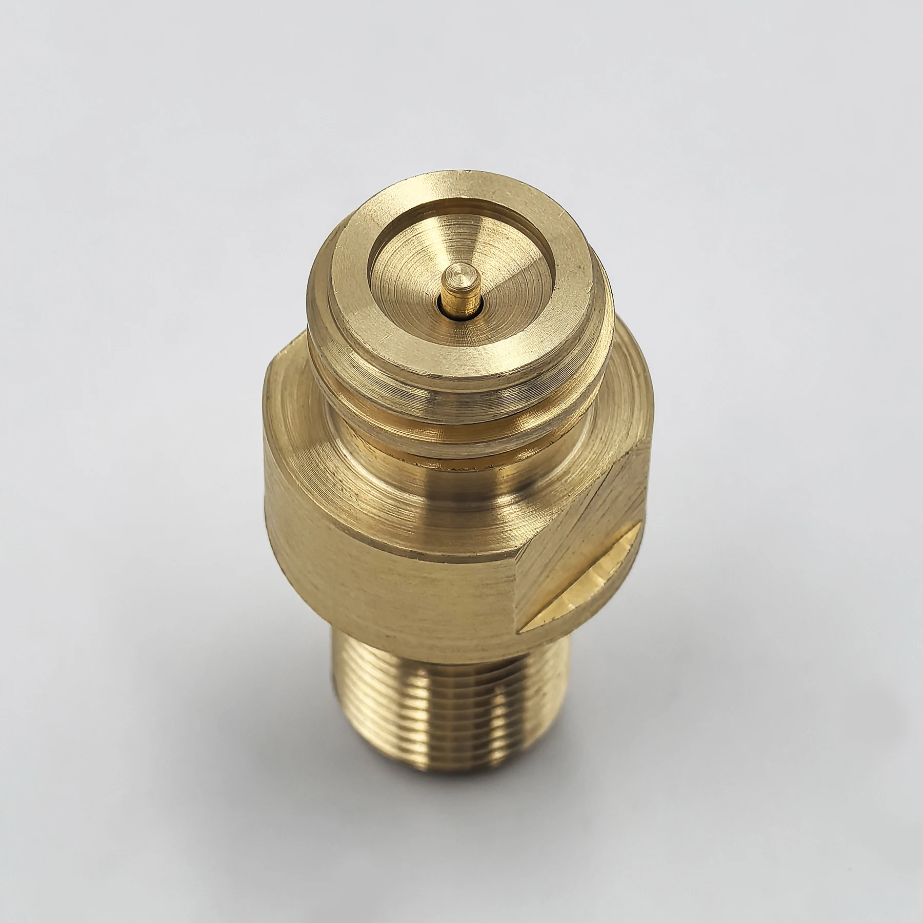 Soda Water Accessories Tank Cylinder Without Valve Adapter Refill Input M18*15 Output TR21-4 Solid Brass Alloy Filling Station