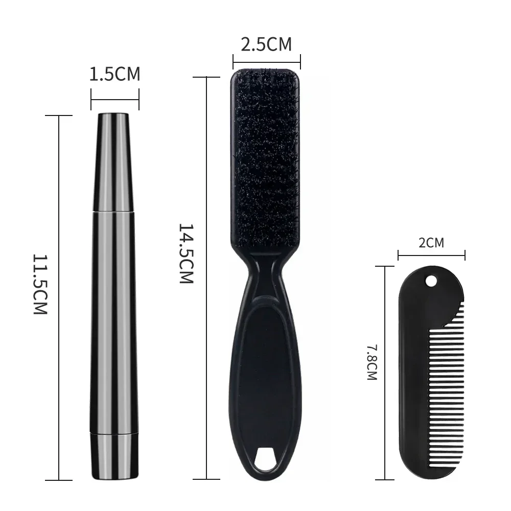 Baard Pen Filler Set Kapper Styling Potlood Met Borstel Natuurlijke Afwerking Bedekken Gezichtshaar Patches Tool Voor Mannen Cosmetische Styling