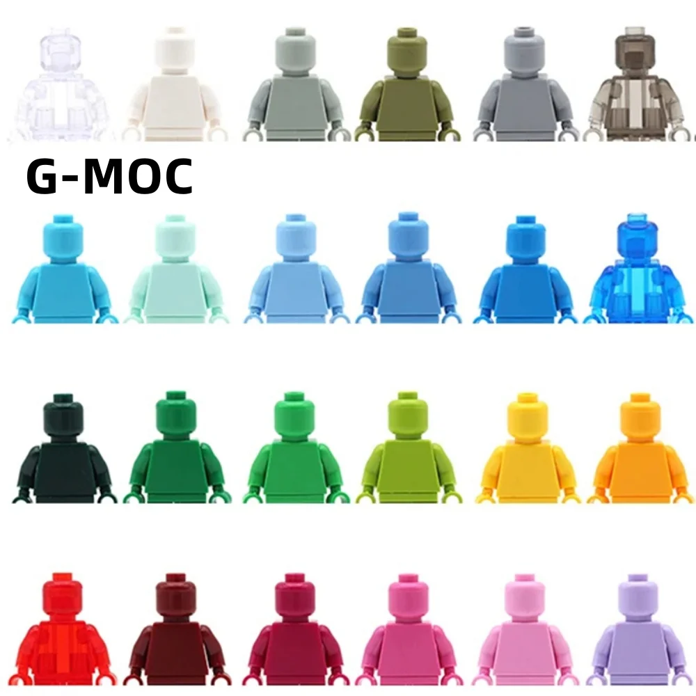 G-MOC 10 unids/lote bloques de construcción Color sólido Mini muñeca ladrillo 40 colores figuras ladrillos MOC accesorio juguetes de exhibición regalo para niños