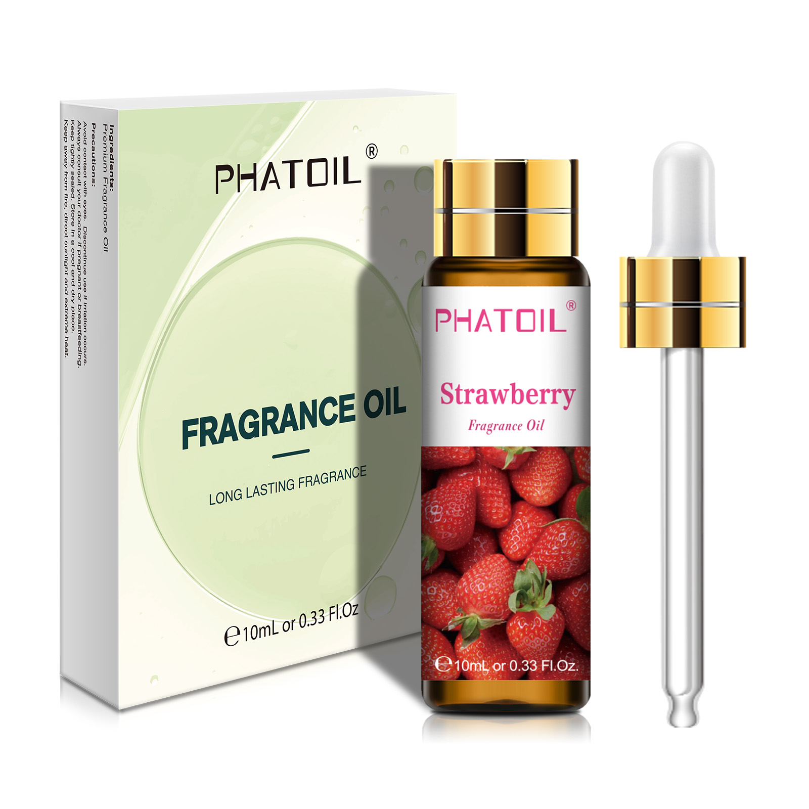 PHATOIL 10ml aceites aromáticos de frutas fresa cereza piña Mango coco uva sandía aceite aromático para fabricación de jabón de velas