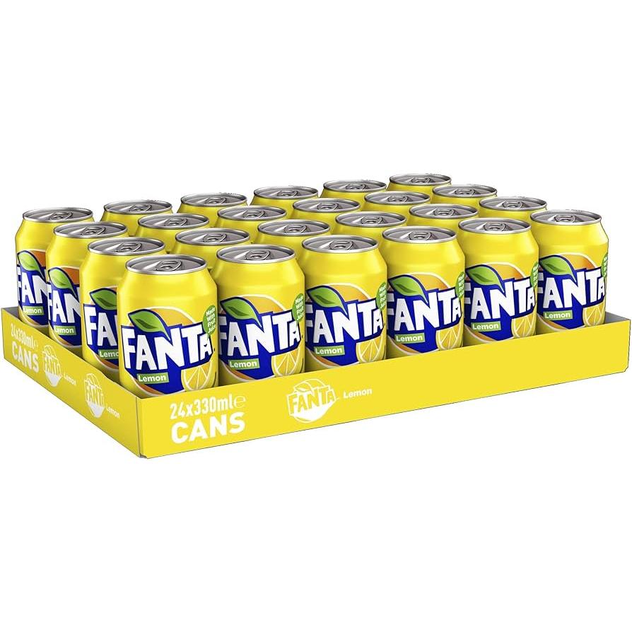 Fanta-Sumo Laranja ou Limão, 24 Unidades de 330ml