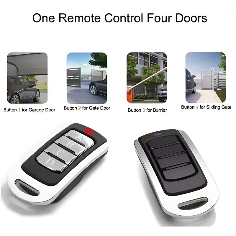 Garage Door Key Multi-Frequency Copier Transmitter 280-868MHz Rolling Code Remote Replicator 4-in-1 Universal