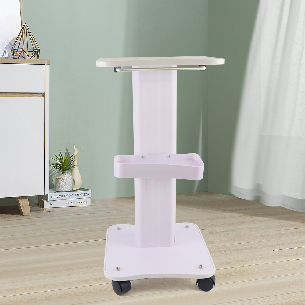 Carrello da tavolo multifunzione in ABS a tre strati per salone SPA Carrello portaoggetti con ruota per dispositivo di bellezza professionale Cura personale