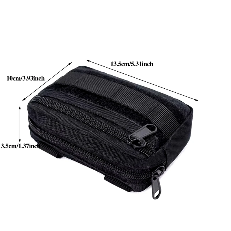Double Layer Military EDC Pack Men Tactical Molle Waist Belt Oxford Hip Pouch Fanny Pack Camping Hunting Accessories Utility Bag