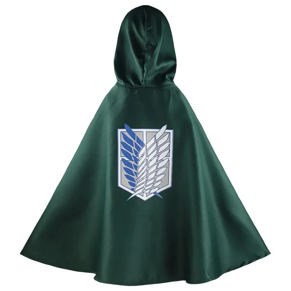 Anime Attack Mantello Shingeki No Kyojin Scouting Legion Costume Cosplay Cos Mantello Verde Abbigliamento Uomo Costume Cosplay Donna