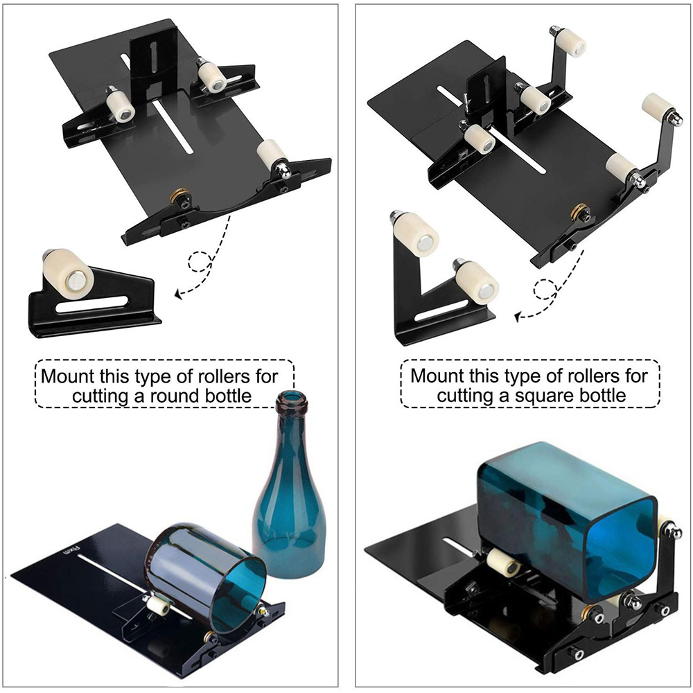 เครื่องตัดขวดแก้วเครื่องมือ DIY สแควร์รอบไวน์เบียร์แก้วประติมากรรมเครื่องตัดมืออาชีพเบียร์แก้วตัดขวดผู้ถือ