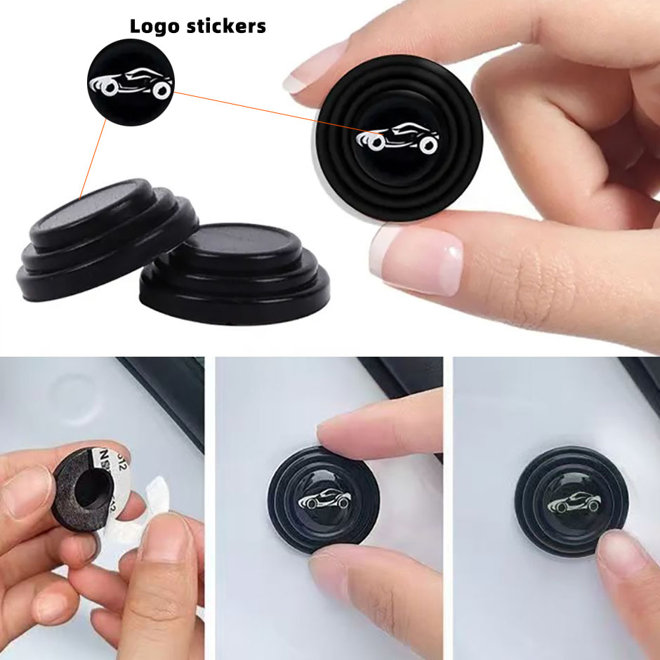 Qxny 10 & 20 pçs porta do carro silicone anti choque almofada universal tronco isolamento acústico espessamento almofada adesivos juntas anti risco