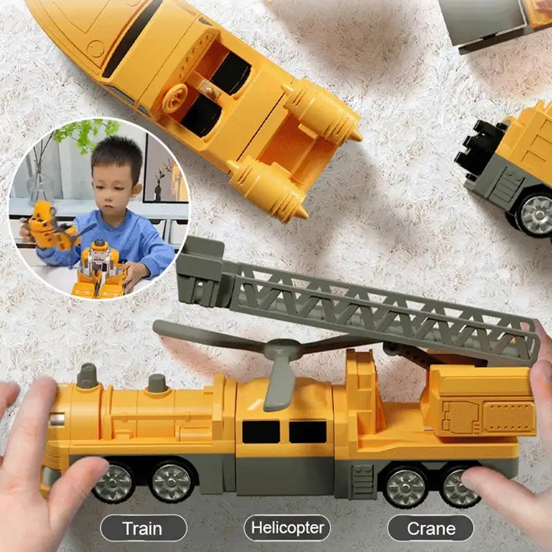 Magnetische Verformung Roboter technik Auto Bagger Mischer LKW Kinder multifunktion ale Kombination Transformation Roboter Spielzeug