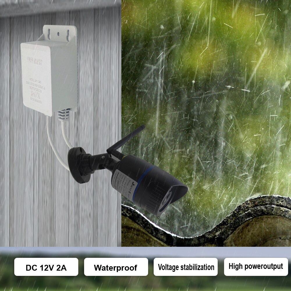 Dc12v 2a wasserdichte eu-netzteil für cctv-sicherheits überwachungs kameras ahd camera nvr dvr eingang ac100v-240v 5,5mm * 2,1mm