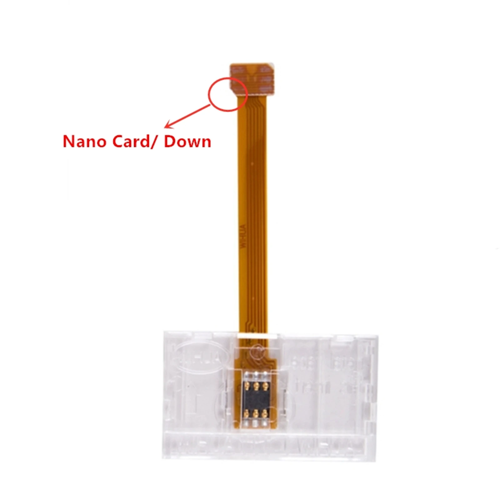 Duży konwerter kart inteligentnych do pionowego Adapter do kart Nano Sim SIM 4FF, kabel soft FPC 4FF 10.8cm