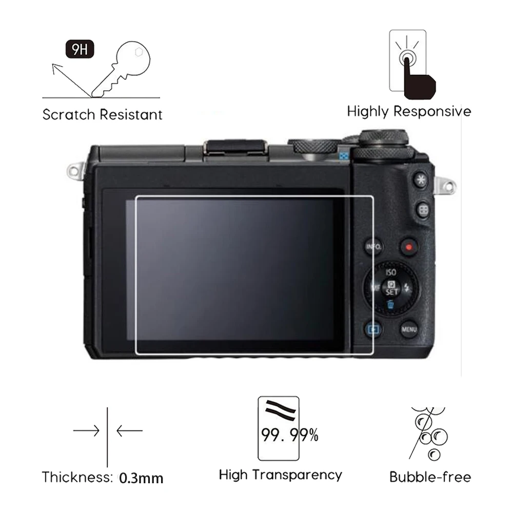 Kính Cường Lực Cho Máy Canon G9X G9XII G7X G7XII Mark 2 II Mark2 G5X/G9 G7 G5 X/G1XIII g1X III M6 M100 M50 Camera Tấm Bảo Vệ Màn Hình
