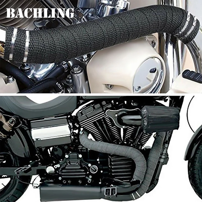 1/2m fita térmica de escape da motocicleta cabeçalho envoltório coletor isolamento algodão peças proteção alta temperatura