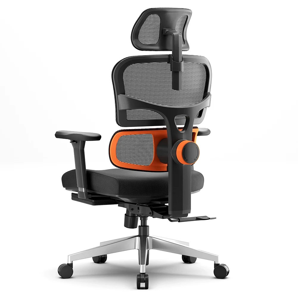 NEWTRAL Chair Pro NT002 Adaptive Unterrückenstütze Ergonomischer Stuhl, verstellbare Armlehne, Kopfstütze, Fußstütze, 4D-Netz