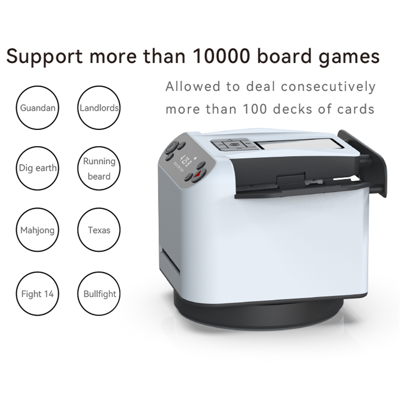 Distribuidor de tarjetas automático, barajador de cartas recargable, máquina de distribución de cartas con 4 botones de Oferta