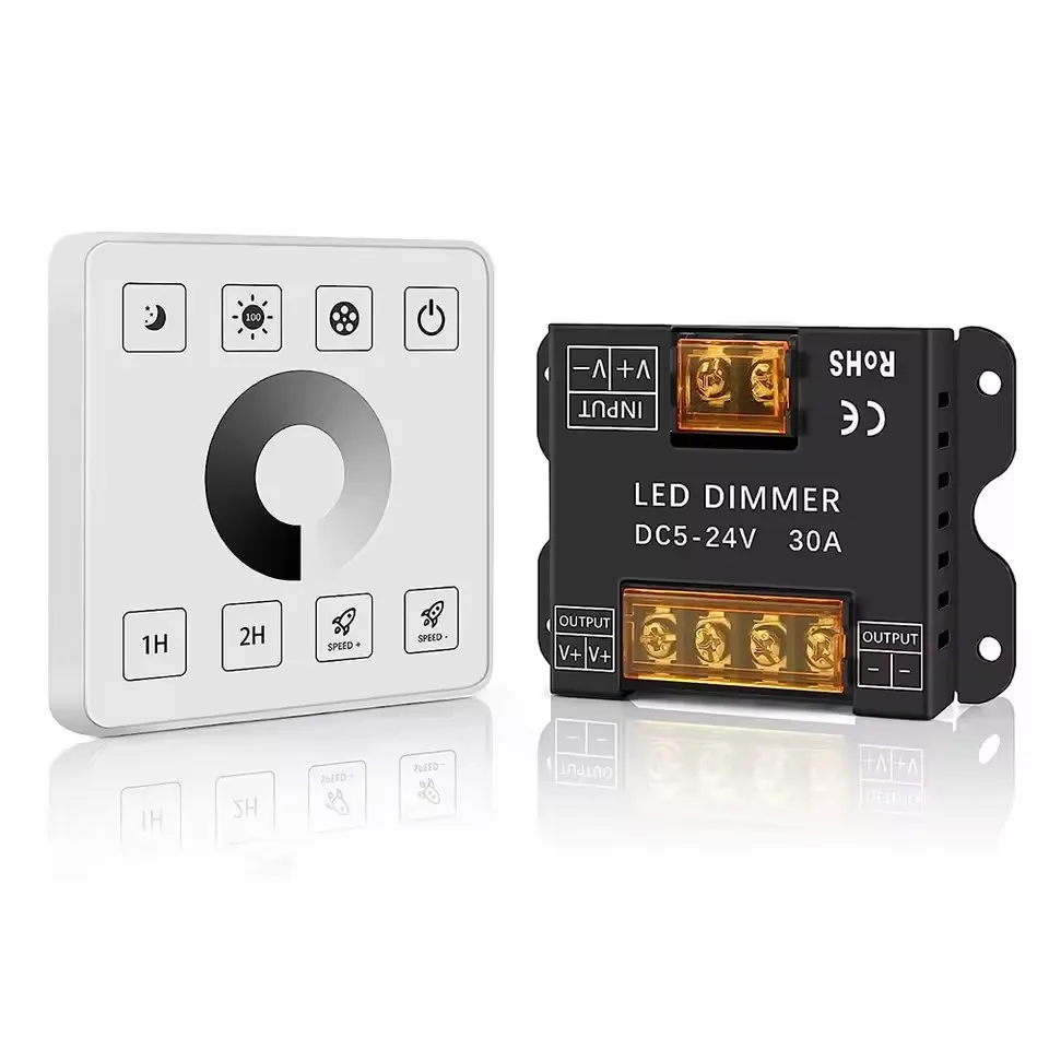 86 Touch Iron Shell 30A Cablaggio wireless ad alta potenza Controller LED a canale singolo gratuito DC12-24V